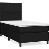 Box spring postelja z vzmetnico črna 80x200 cm blago, (20892907) | Shoptok.si