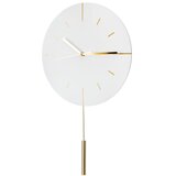  Zidni sat sa klatnom, prečnika 30 cm, 1xAA, bela/zlatna | Eponuda.com