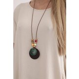 Kesi Włoski Dress with pockets and pendant dark beige | shoptok.hr