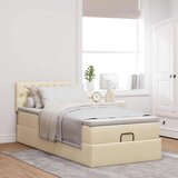 vidaXL otomanski okvir kreveta s madraca krem 80x200cm od tkanine | shoptok.hr