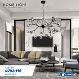 Luna 118 visilica 27*G4(220V) black/smoked glass | Eponuda.com
