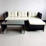 Olimp Sport Ugaona baštenska garnitura Tahiti crna | ePonuda.com