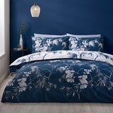 Catherine Lansfield Temno modra/kremno bela enojna posteljnina 135x200 cm Kyoto Floral – | Shoptok.si