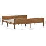 Okvir za krevet od masivne borovine boja meda 200 x 200 cm | shoptok.hr