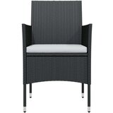  7-dijelni vrtni blagovaonski set s jastucima crni | shoptok.hr