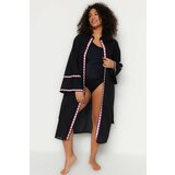 Trendyol Curve Plus Size Kimono & Kaftan - Black Cene