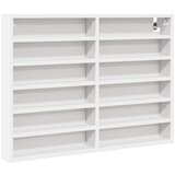  The Living Store Vitrina bela 80x8,5x58 cm inženirski les - Vitrina, (21497155) | Shoptok.si