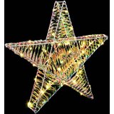 vidaXL 3D zvezda med 50 LED Toplo bela 55 x 52.5 x 9 cm PET | Shoptok.si