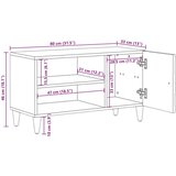  ormar s policom Smeđa 80 x 31 5 x 46 cm Čvrsto drvo manga | shoptok.hr