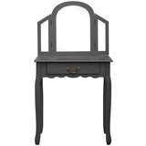 vidaXL Toaletni stolić sa stolcem sivi 65x36x128 cm paulovnija i MDF | shoptok.hr