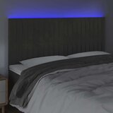  Uzglavlje tamnosivo 200x5x118/128 cm baršunasto | shoptok.hr
