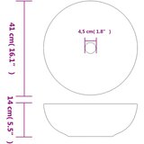 Nadgradni umivaonik bijelo-crveni okrugli Φ41x14 cm keramički | shoptok.hr