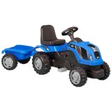 MicroMax Toys MMX Traktor na pedale sa prikolicom na akumulator Plavi