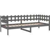  Dnevni ležaj sivi 90 x 200 cm od masivne borovine | shoptok.hr