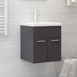 vidaXL Ormarić za umivaonik visoki sjaj sivi 41 x 38,5 x 46 cm iverica Cijene