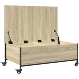  Stolić za kavu s kotačima boja hrasta sonome 91x55x34 cm drveni | Eponuda.ba