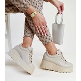 Karino Beige leather wedge sneakers Cijene