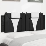  Jastuk za uzglavlje Viana crno-bijeli 140 cm od umjetne kože | shoptok.hr