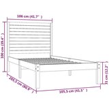  Okvir za krevet od masivnog drva 100 x 200 cm | shoptok.hr