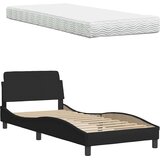  Krevet s madracem crni 90x190 cm od tkanine | shoptok.hr
