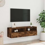 vidaXL Stenska TV omarica dimljeni hrast 100x30x30 cm inženirski les | Shoptok.si