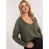 Italy Moda Sweater-DHJ-SW-17690.21-khaki | shoptok.hr