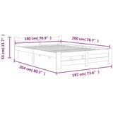  Okvir za krevet od masivne borovine bijeli 180 x 200 cm | Eponuda.com