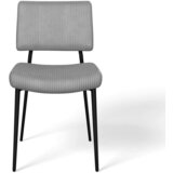 Bessagi Home stol elia, siva, rebrasti žamet | Shoptok.si