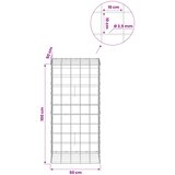 Gabion s žicom debljine 3,5 mm i mrežom 10x10 cm 50x50x100 cm | shoptok.hr