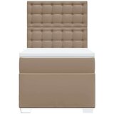  Krevet s oprugama i madrac cappuccino 80x200 cm od umjetne kože | shoptok.hr