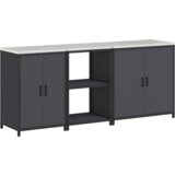 vidaXL Set za kuhinjsku pohranu 3 pcs Antracit 210 x 50 x 92 cm | shoptok.hr