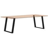  Noge za blagovaonski stol U-oblik 2 kom Crne 80 x (72-73) cm Čelik | shoptok.hr