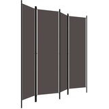 Sobna pregrada s 4 panela antracit 200 x 180 cm | Eponuda.com