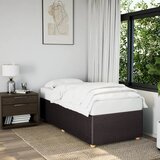 Maison Chic Posteljni okvir - Enojna postelja - Postelja za odrasle brez vzmetnice temno rjav 90x200 cm blago-J7787, (21766789) | Shoptok.si