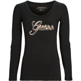 Guess Majice z dolgimi rokavi LS SN SCRIPT TEE Črna Cene
