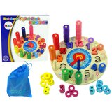 Lean_Toys Izobraževalna lesena ura za otroke, barve, oblike, učenje štetja | Shoptok.si