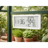 Digitalni lcd termometar higrometar sat 10cm bijeli | shoptok.hr