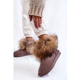 Boto Women's Suede Snow Boots With Fur Grey Alexa | Eponuda.ba