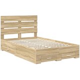  Krevetna konstrukcija s ladicama Sonoma hrast 135 x 190 cm | shoptok.hr