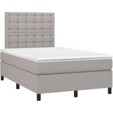  Krevet box spring s madracem LED svjetlosivi 120x200 cm tkanina | shoptok.hr