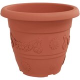  Okrogli cvetlični lonec 24 pcs Kamnito rdeča Ø 34 x 28 cm, (5000207601) | Shoptok.si