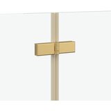  Ograda za tuš Zlatno 130 x 138 cm ESG staklo i aluminij | Eponuda.com