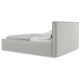 Makamii Svetlo siva oblazinjena zakonska postelja s prostorom za shranjevanje z letvenim dnom 180x200 cm Anani – | Shoptok.si