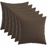  Presvlaka za jastuk 6 kom. HEERLEN Sivosmeđa 35 x 35 cm Tkanina - Sivosmeđa 35 x 35 cm 6 | shoptok.hr