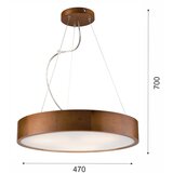 LAMKUR temno rjava viseča svetilka s steklenim senčnikom ø 47 cm eveline | Shoptok.si