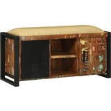 vidaXL Klupa za skladištenje Višebojno 100x35x50 cm Čvrsto obnovljeno drvo | shoptok.hr