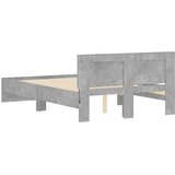  Okvir za krevet s uzglavljem i LED siva boja betona 120x200 cm | shoptok.hr