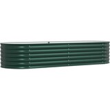  Vrtni povišeni ležaj zeleni 240x80x44 cm od pocinčanog čelika | shoptok.hr