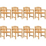  Vrtne stolice 8 kom 58 x 59 x 88 cm od masivne tikovine | shoptok.hr