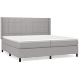  Krevet s oprugama i madracem svjetlosivi 200 x 200cm od tkanine | shoptok.hr